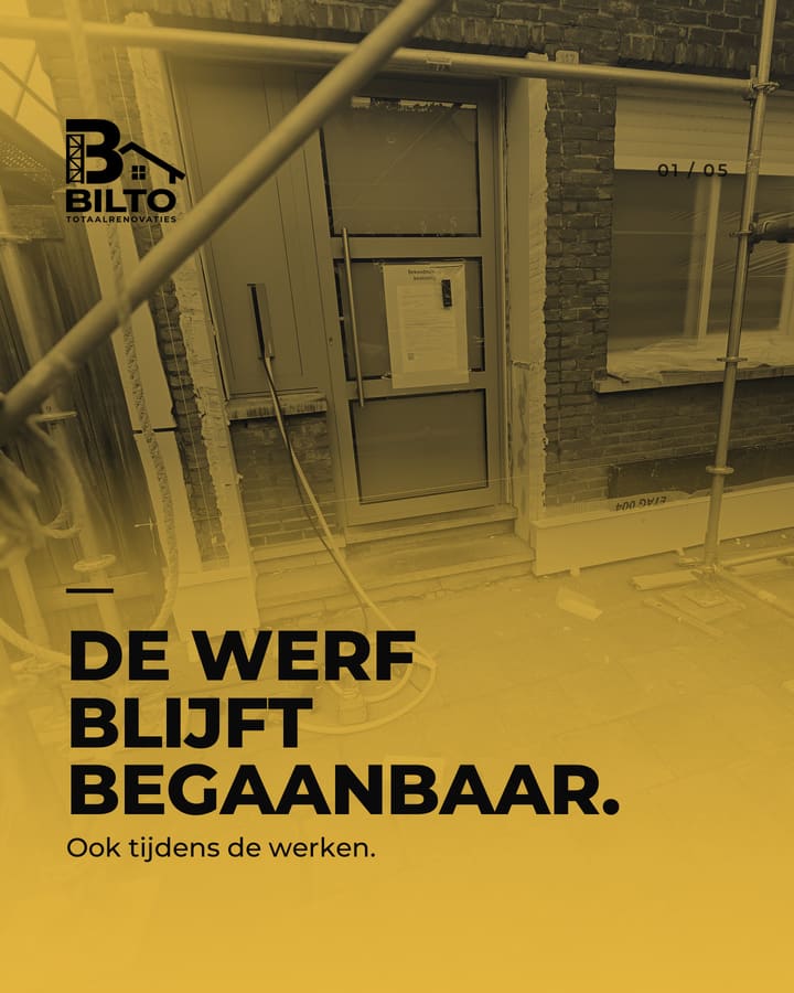 Een werf aan uw huis is geen excuus voor rommel.